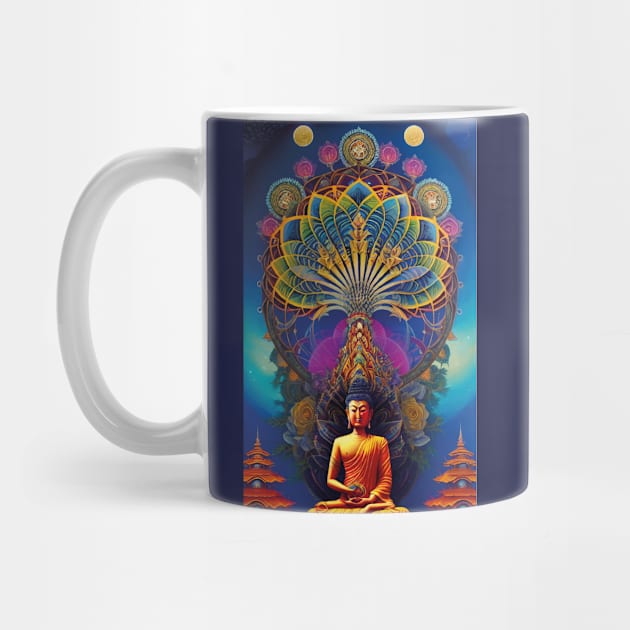 Buddha and the tree of life mandala by mariasshop